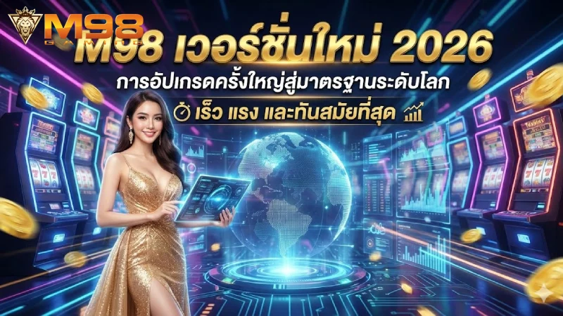 M98 เวอร์ชั่นใหม่ 2026 ระบบอัจฉริยะ ฝาก ถอนไว 3 วินาที ปลอดภัย 100%