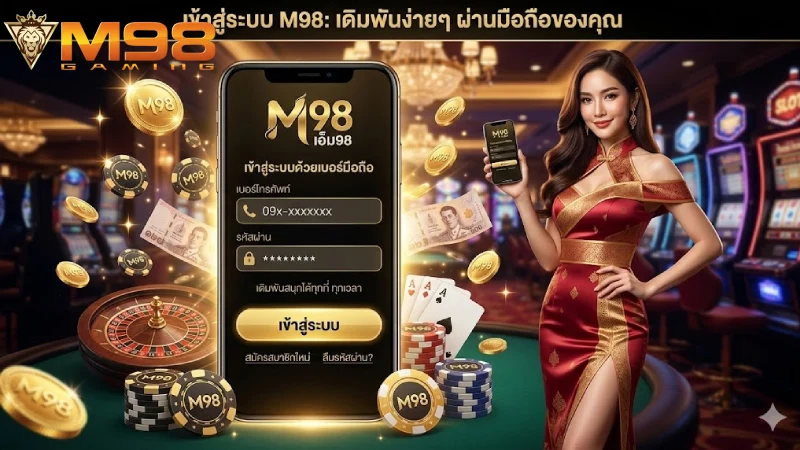 m98 ทางเข้า มือ ถือ ล่าสุด 2026 ลิงก์ตรง เข้าเล่นง่าย ปลอดภัย 100%