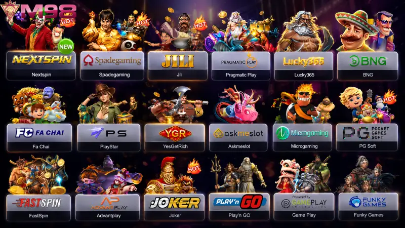 ตารางแนะนำค่ายเกมสล็อตสุดฮอตในหมวดหมู่ สล็อต M98