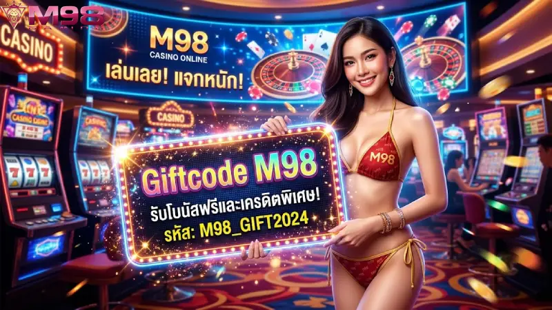 GIFTCODE M98 แจกโค้ดเครดิตฟรีล่าสุด กดรับง่ายถอนได้จริง